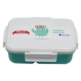 Lunch Box Multicolour 22x15x8 cm - White & Green